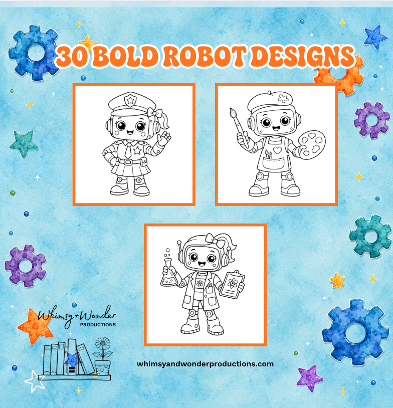 Silly Little Robots Coloring Book: Bots Can Be Anything!
