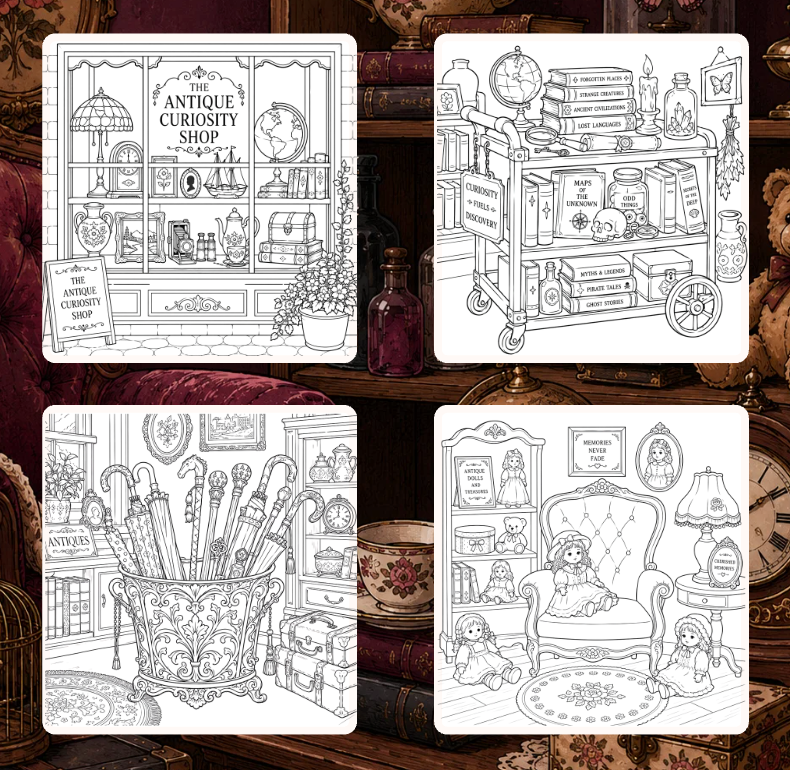 The Antique Curiosity Shop Coloring Book