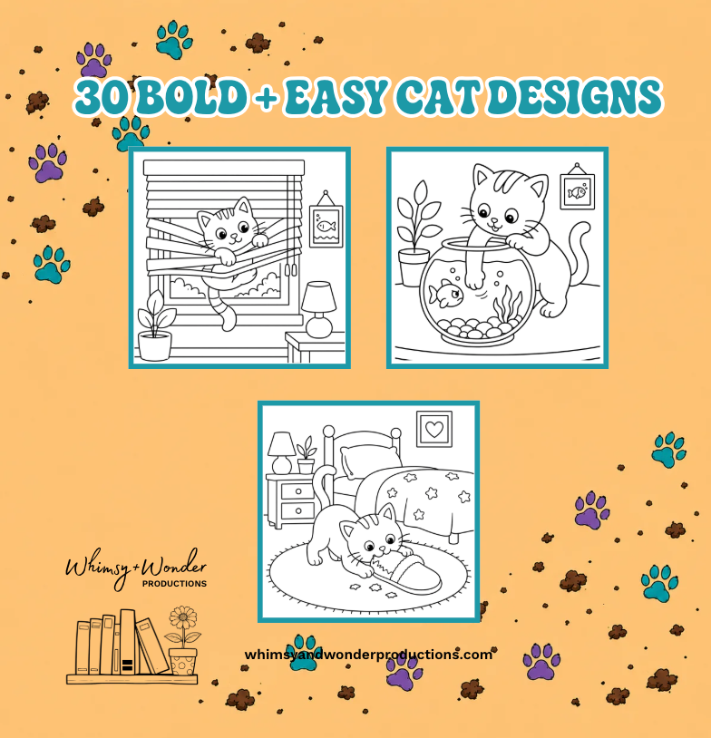 Cat Chaos Coloring Book