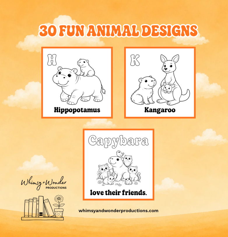 Capybara & Friends: ABC Coloring Book